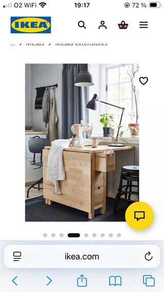 Mesa abatible Ikea Norden madera