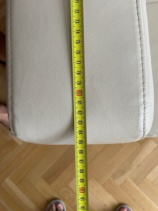 Sofá Cama Chaise Longue Piel Sintética Beige