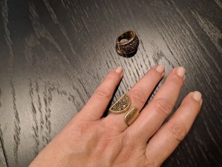Lote 3 Anillos Dorados  Talla 12