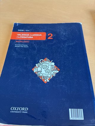 Valencià, llengua i literatura, 2 Batxillerat