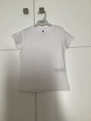 Camiseta Roly talla 1-2 años básica blanca cómoda