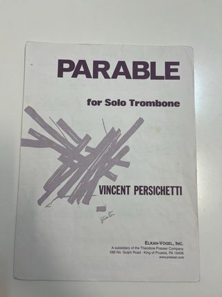 Partituras Trombón Solo: Keren,Parable y Appels M.