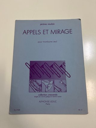 Partituras Trombón Solo: Keren,Parable y Appels M.
