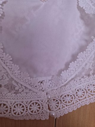 Top encaje blanco crop top