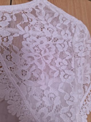 Top encaje blanco crop top