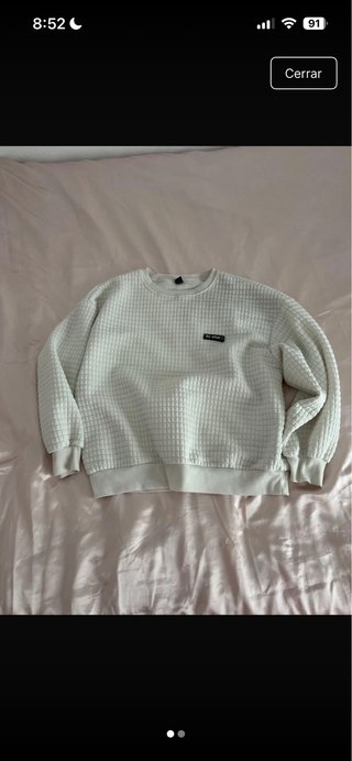 Sudadera beige texturizada