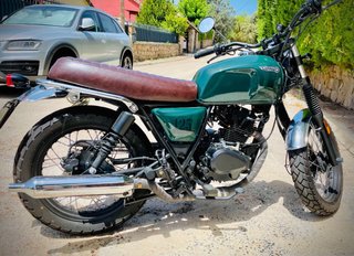 Brixton Cromwell 125cc Moto Verde/Marrón