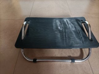 Reposapiés Ikea Negro/Plateado