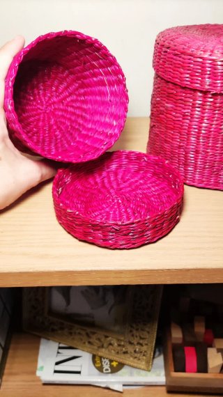 Cajas Mimbre Zara Home Rosas (2 uds)
