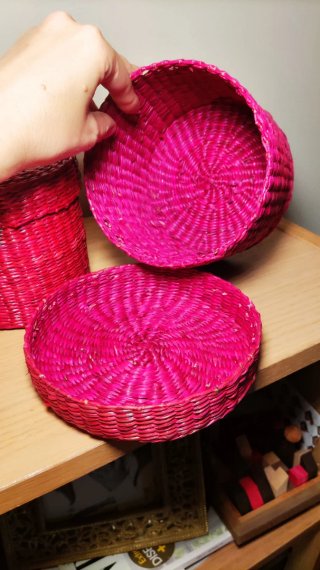 Cajas Mimbre Zara Home Rosas (2 uds)
