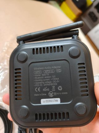 1Mii B06TX Transmisor Bluetooth Negro