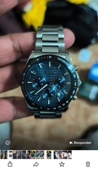 Reloj BOSS Cronógrafo Azul y Plateado