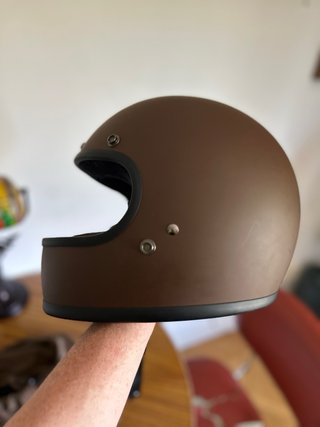 Casco Moto Integral Marrón Talla S