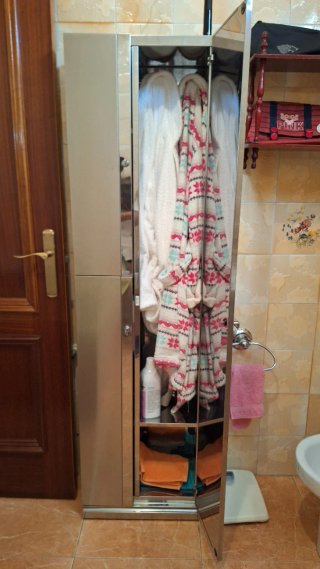 Armario aluminio baño con espejo