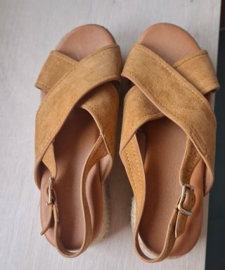Sandalias cuña esparto talla 38 nuevas