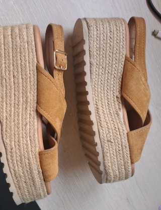 Sandalias cuña esparto talla 38 nuevas