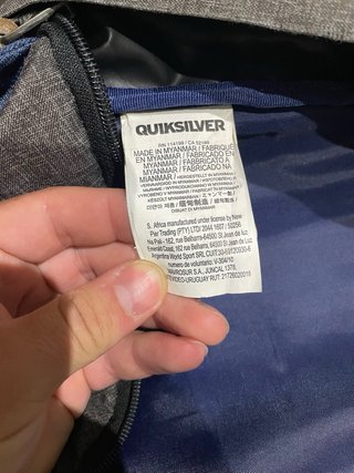 Mochila Quiksilver azul y marrón