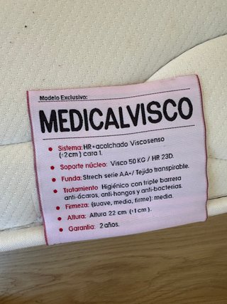 Cama 150: Estructura, Colchón y Cabecero