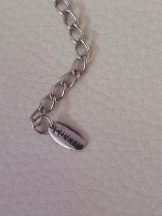 Collar y colgante acero plateado
