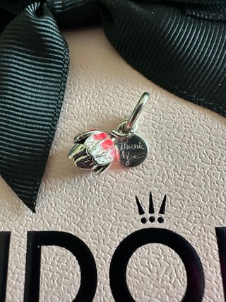 Charm ciondolo argento s925 Fiore Thank You
