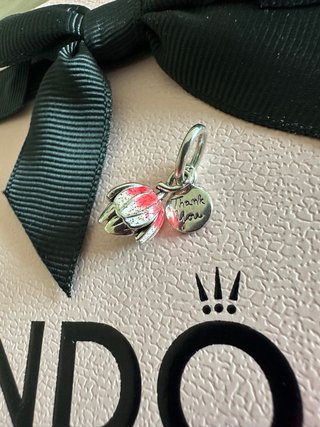 Charm ciondolo argento s925 Fiore Thank You
