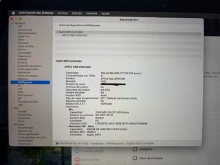 MacBook Pro 2018 i7 16GB 500GB SSD Gris Espacial