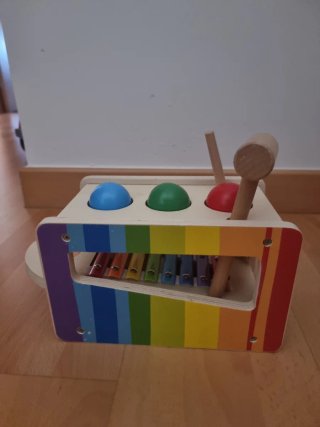 Xilófono y Martillo de Madera para Bebé
