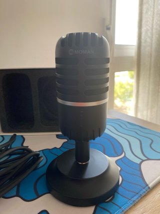 Micrófono USB Moman EMP Negro condensador