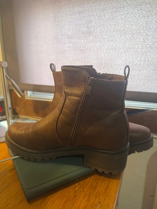 Botines de Piel Marrón Talla 41