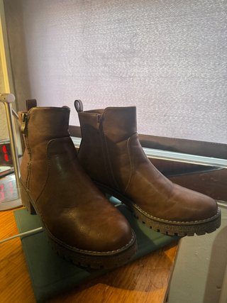 Botines de Piel Marrón Talla 41