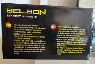 Radio Coche Belson BS-1401BT Autorradio FM