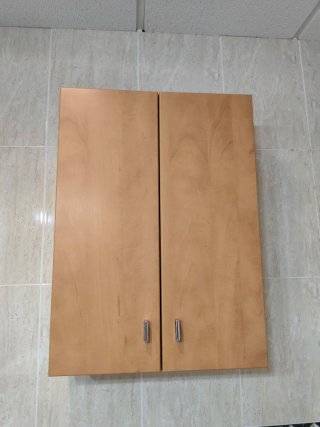 Conjunto 2 armarios de baño madera y espejo