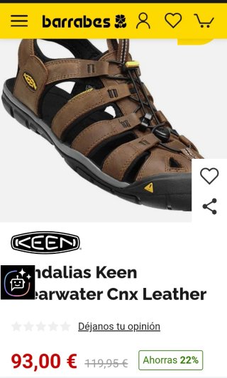Sandalias Keen Clearwater Cuero Marrón