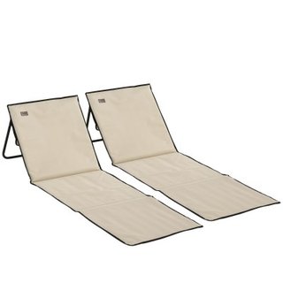 Outsunny Set 2 Sdraio Spiaggia ad Angolo Regolabil