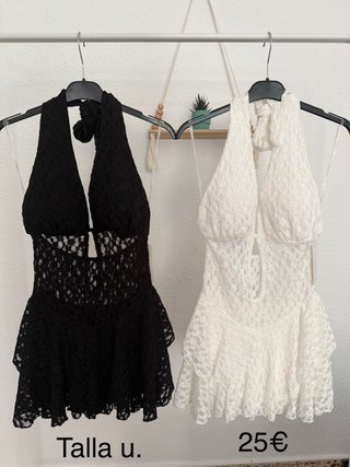 Vestido calado halter