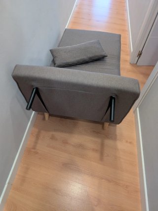 Sillón individual cama Gris Tela