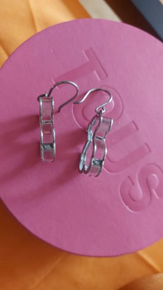 Pendientes Oso Cristal y Plata Tous