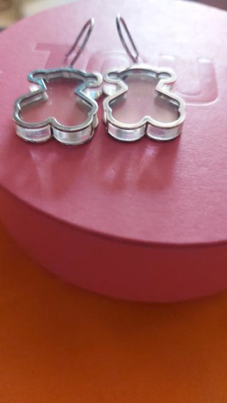 Pendientes Oso Cristal y Plata Tous