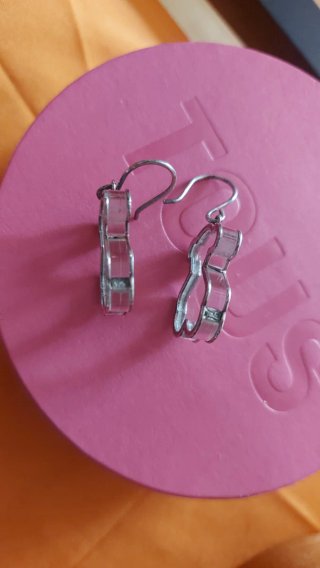 Pendientes Oso Cristal y Plata Tous