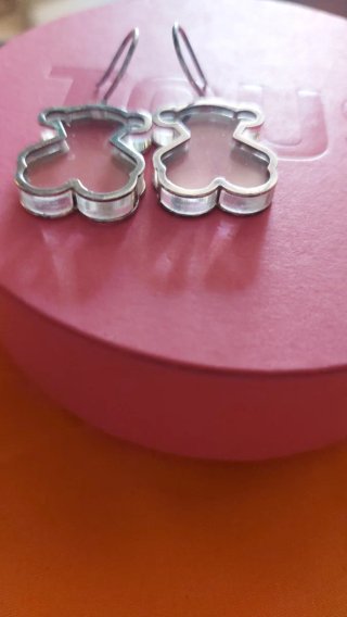 Pendientes Oso Cristal y Plata Tous