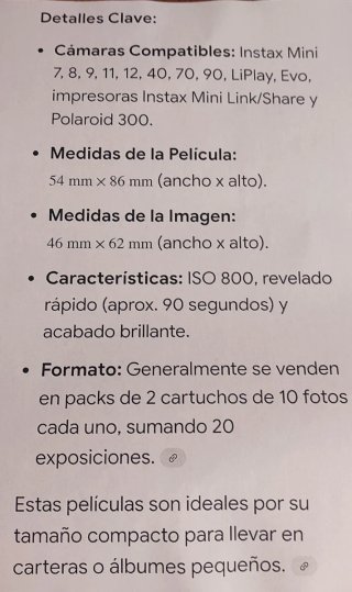 Lote 5 Packs Fuji Instax Mini 20 hojas