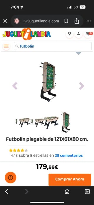 Futbolín Infantil Portátil