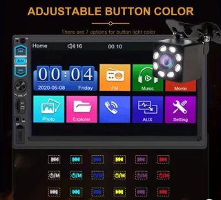 Radio Coche 2 DIN Pantalla 7 HD MirrorLink