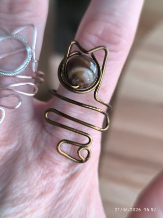 Anillos de alambre Gatitos Ajustables