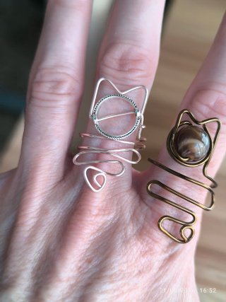 Anillos de alambre Gatitos Ajustables