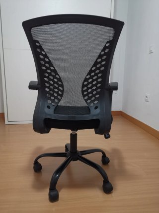 Escritorio plegable blanco y silla escritorio negr