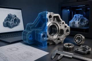 Progettista con stampante 3D e lavorazioni varie.