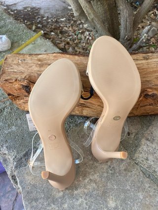 Sandalias tacón beige T.38