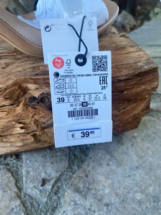 Sandalias tacón beige T.38