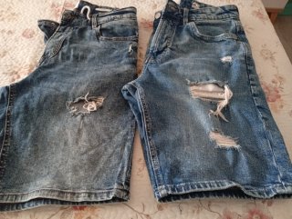 Bermudas vaqueras hombre rotas